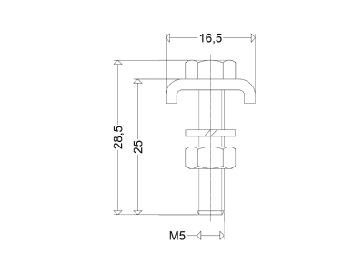 Dimensional drawing Schuch 183 L Accessory for luminaires