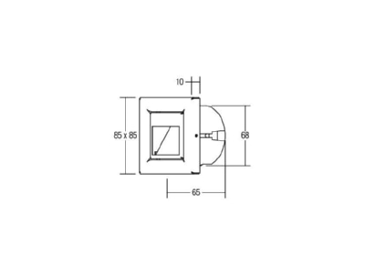 Dimensional drawing Brumberg 0R3929WW Orientation luminaire 1 2W R3929WW