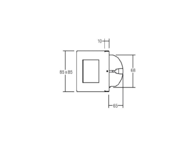 Dimensional drawing Brumberg 0R3940WW Orientation luminaire 1 2W R3940WW