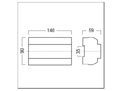 Mazeichnung Zumtobel DIMLITE  22161824 Steuergeraet DSI DALI Multifunction 4ch DIMLITE 22161824