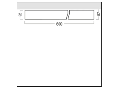 Ma�zeichnung Zumtobel MIREL L A  42925617 LED Deckenanbauleuchte 3600 830 Q EVG MIREL L A 42925617