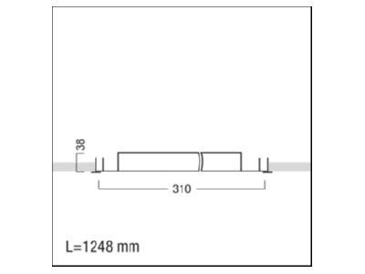 Ma�zeichnung Zumtobel MIREL L LAY 42925621 LED Einbauleuchte 2800 840 M625LLDO KA MIREL L LAY42925621