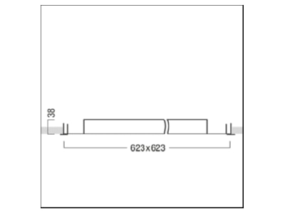 Mazeichnung Zumtobel MIREL L LAY 42925630 LED Einbauleuchte 3800 840 M625QLDO KA MIREL L LAY42925630