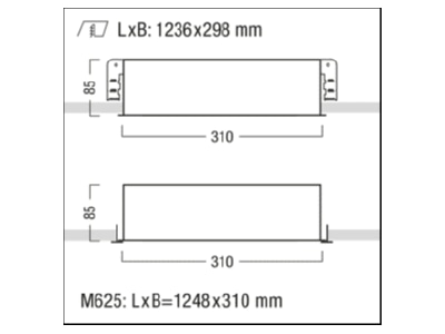 Ma�zeichnung Zumtobel MIREL O NIV 42925658 LED Einbauleuchte 2200 830 M625LLDO KA MIREL O NIV42925658