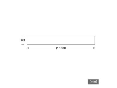 Ma�zeichnung LTS PLL221000301 DALI ws LED Anbauleuchte 165W 3000K 8819lm