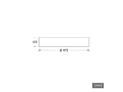 Ma�zeichnung LTS PLL22475301 DALI ws LED Anbauleuchte 43W 3000K 2901lm