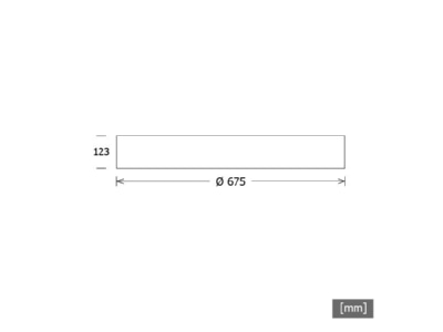 Ma�zeichnung LTS PLL22675301 DALI si LED Anbauleuchte 3000K 7409lm