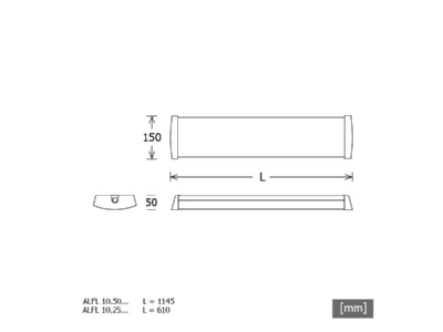 Ma�zeichnung LTS ALFL 10 5030 1 LED Deckenanbauleuchte 31 45W 3000K
