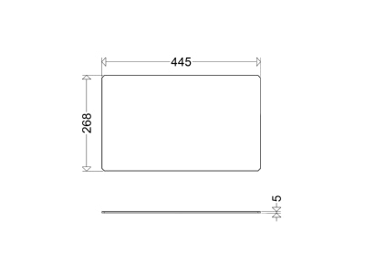 Dimensional drawing Schuch 7800 01 Cover for luminaires