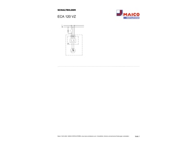 Circuit diagram Maico ECA 120 VZ Small room ventilator surface mounted
