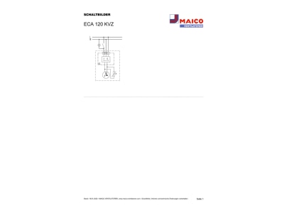 Circuit diagram Maico ECA 120 KVZ Small room ventilator surface mounted
