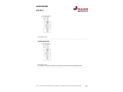 Circuit diagram Maico ER 60 F Ventilator for in house bathrooms
