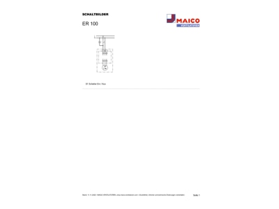 Circuit diagram Maico ER 100 Ventilator for in house bathrooms
