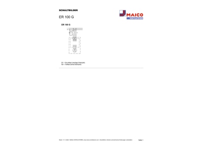 Circuit diagram Maico ER 100 G Ventilator for in house bathrooms

