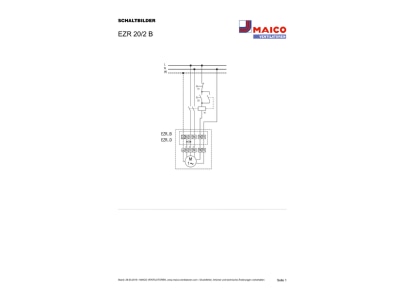 Circuit diagram Maico EZR 20 2 B Duct fan 1100m  h
