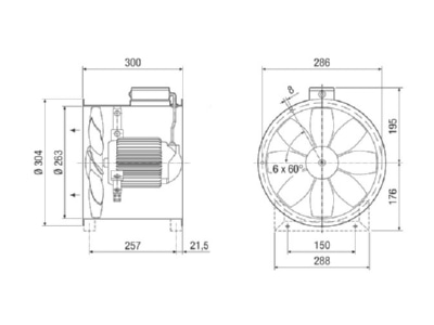 Ma�zeichnung Maico EZR 25 2 B Ventilator