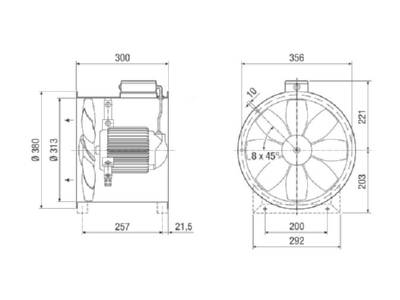 Ma�zeichnung Maico EZR 30 4 B Ventilator