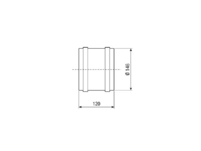 Dimensional drawing 2 Maico ECA 15 4 E Small room ventilator flush mounted