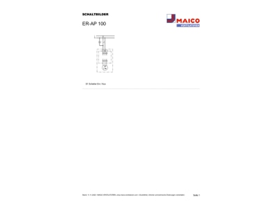 Circuit diagram Maico ER AP 100 Ventilator for in house bathrooms
