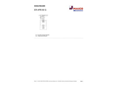 Circuit diagram Maico ER APB 60 G Ventilator for in house bathrooms
