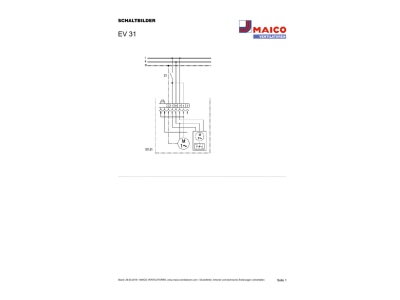 Circuit diagram Maico EV 31 Window ventilator 1400m  h 315mm
