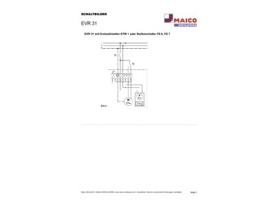 Circuit diagram Maico EVR 31 Window ventilator 1400m  h 315mm
