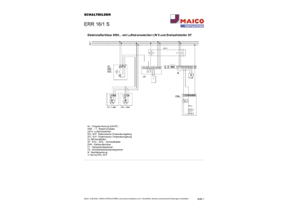 Circuit diagram Maico ERR 16 1 S Conduit mounted ventilator 720m  h 112W
