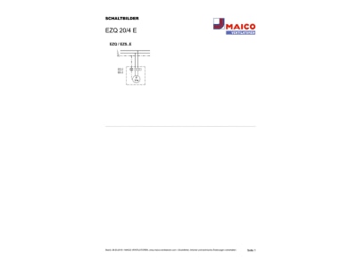 Circuit diagram Maico EZQ 20 4 E deaeration industrial fan 200mm
