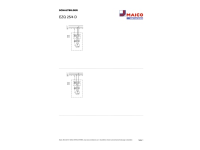 Circuit diagram Maico EZQ 25 4 D two way industrial fan 250mm
