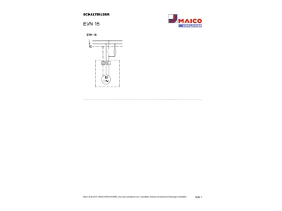 Circuit diagram Maico EVN 15 Window ventilator 240m  h 150mm
