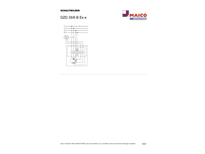 Circuit diagram Maico DZD 35 6 B E Ex e Ex proof ventilator
