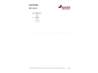 Circuit diagram Maico EZF 20 4 E deaeration industrial fan 200mm
