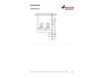 Schaltbild Maico DZR 45 4 B Axial Rohrventilator Drehstrom DN 450