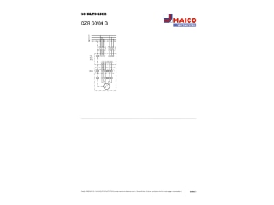 Schaltbild Maico DZR 60 84 B Axial Rohrventilator Drehstrom DN 600