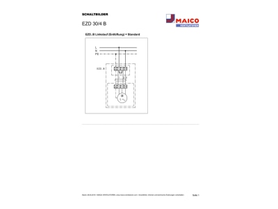 Schaltbild Maico EZD 30 4 B Axial Dachventilator Wechselstrom DN 300