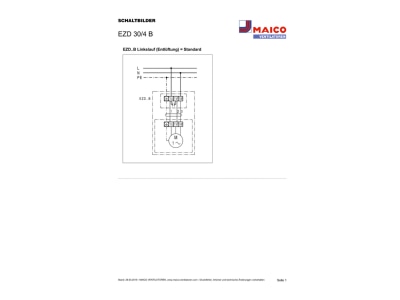 Circuit diagram Maico EZD 30 4 B Roof mounted ventilator 1400m  h 90W
