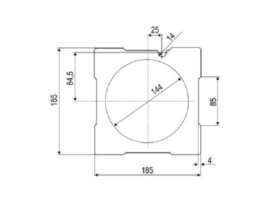 Dimensional drawing Maico ECA15 EMA16 Ventilator mounting material plastic