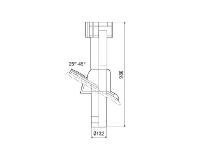 Dimensional drawing Maico DP 125 SB Accessory for ventilator