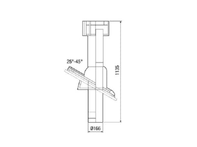 Dimensional drawing Maico DP 160 SB Accessory for ventilator