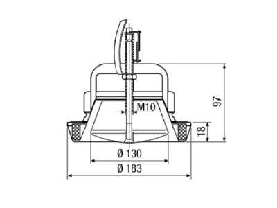Ma�zeichnung Maico TB 15 Tellerventil Brandschutz Entlueftung DN150