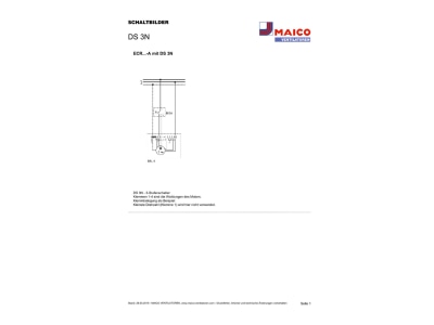 Circuit diagram Maico DS 3N Three stage switch flush mounted