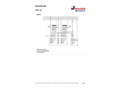 Circuit diagram Maico DSS 20 5 step control switch 3 p 20A
