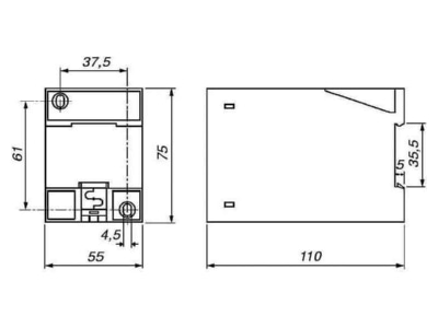 Dimensional drawing 1 Jola LECKSTAR 101 Electrode relay 
