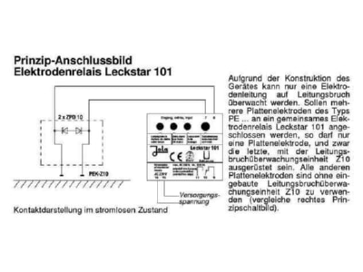 Dimensional drawing 2 Jola LECKSTAR 101 Electrode relay 
