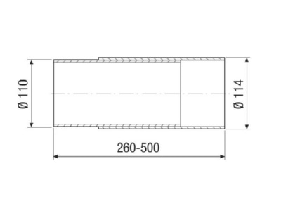 Ma�zeichnung Maico WH 100 Wandhuelse Wand Deckenmont  NW100mm D 110 114mm