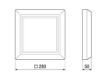 Dimensional drawing Maico ER AR Ventilator mounting material plastic