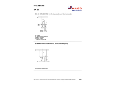 Schaltbild Maico BK 25 Verschlussklappe