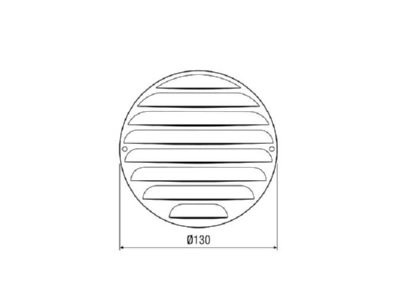 Dimensional drawing Maico MGR 80 125 V2A Outdoor vane grate