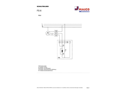 Circuit diagram Maico FS 6 Off load switch 1 p 0 35A