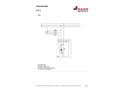 Schaltbild Maico FS 6 Stufenschalter 0 35A ind Be  Entlft